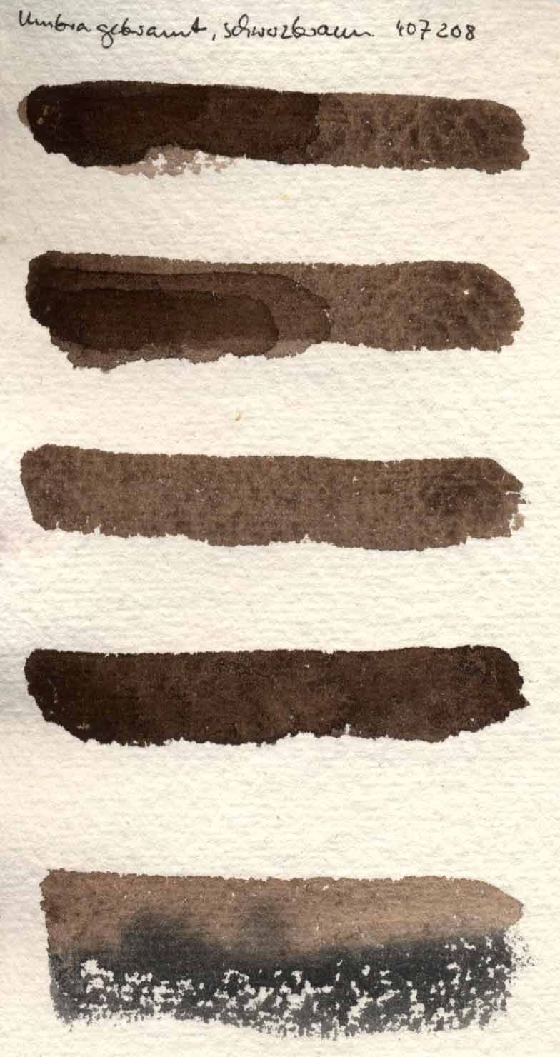 Kremer akvarel - pálená umbra, tmavě hnědá (plast, 3 x 1,8 x 1 cm)